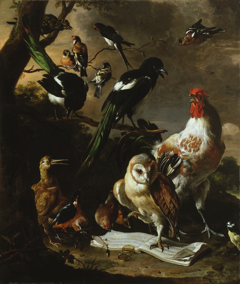 Vogelconcert by Мельхиор д'Ондекайтер — digital art print download