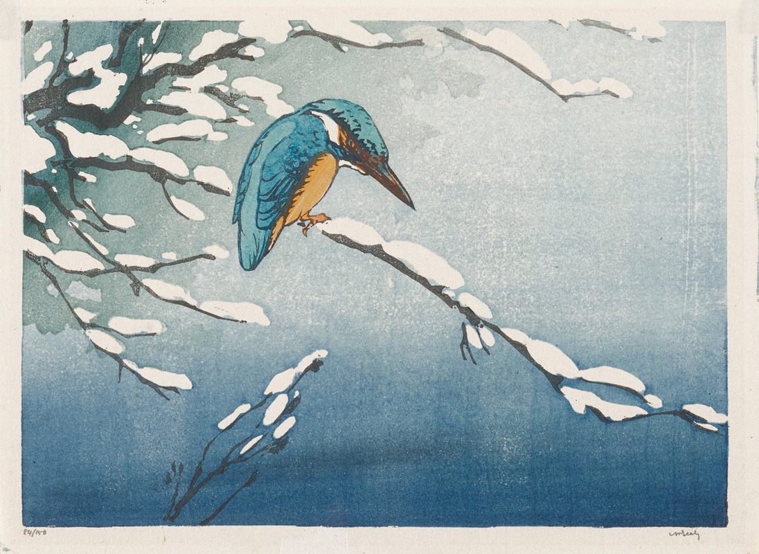 Kingfisher in Winter by Аллен У. Сиби — digital art print download