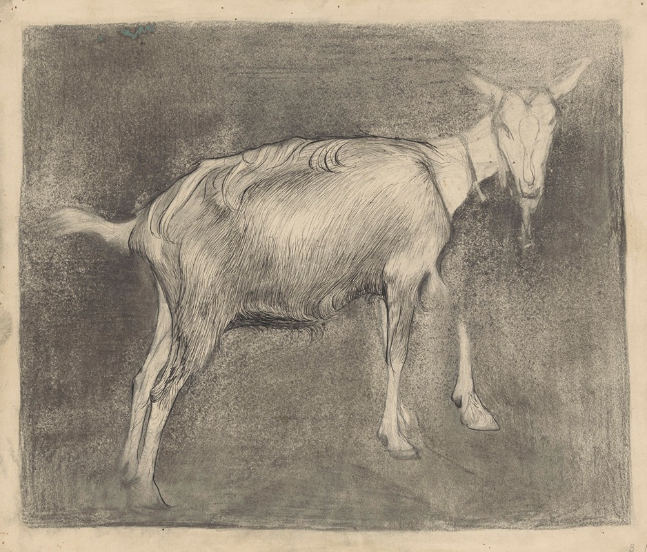 Staande geit, naar rechts by Ян Манкес, 1900-1920 — digital art print download
