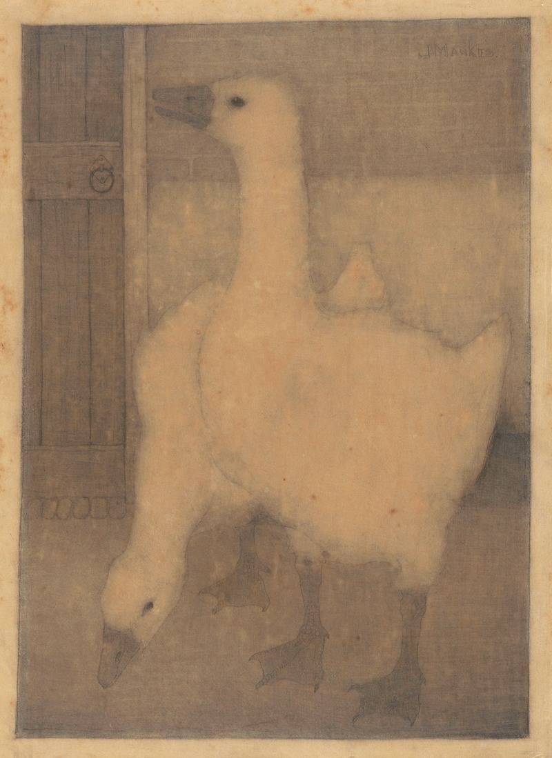 Twee ganzen by Ян Манкес, 1900-1920 — digital art print download