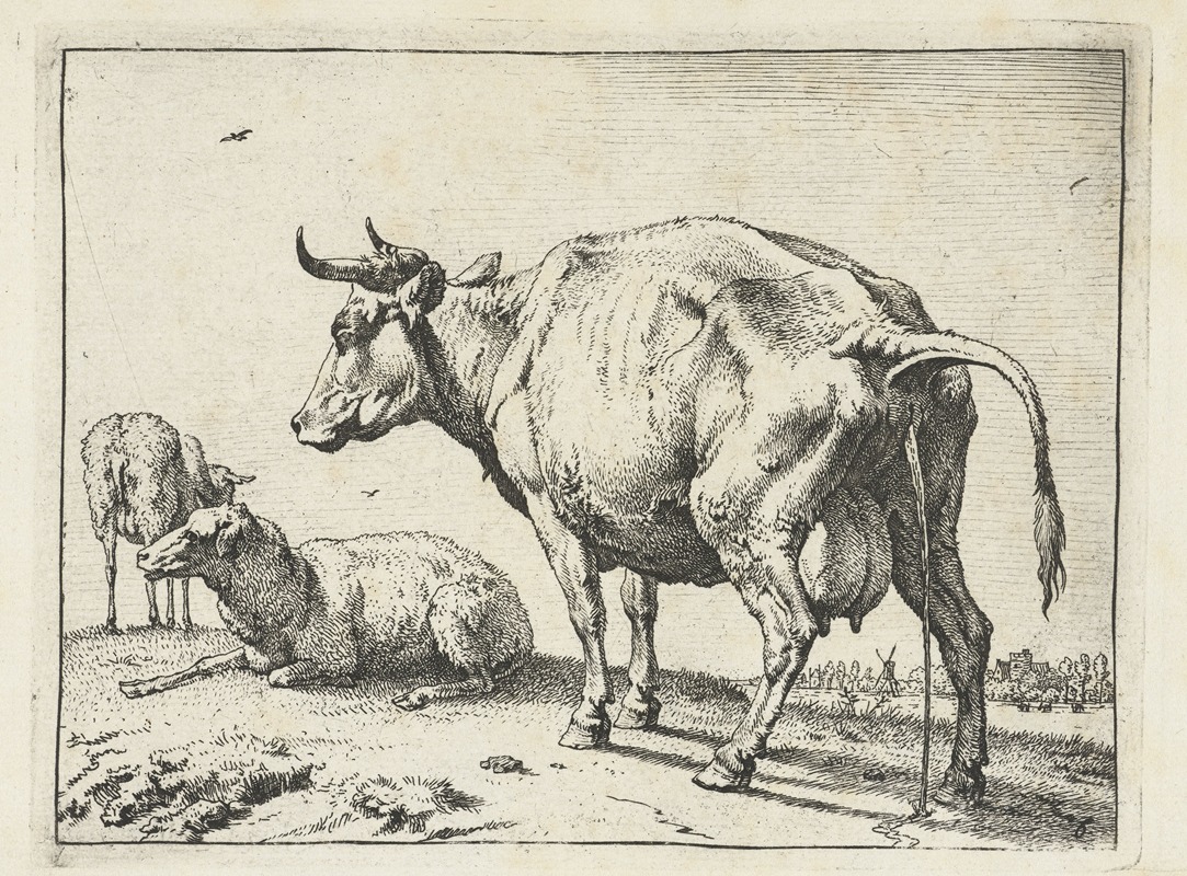 Cow peeing by Паулус Поттер, 1650 — digital art print download