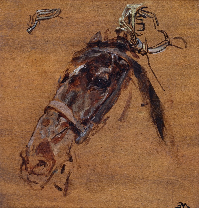 Horse’s Head (study) by Эрнест Мейссонье — digital art print download
