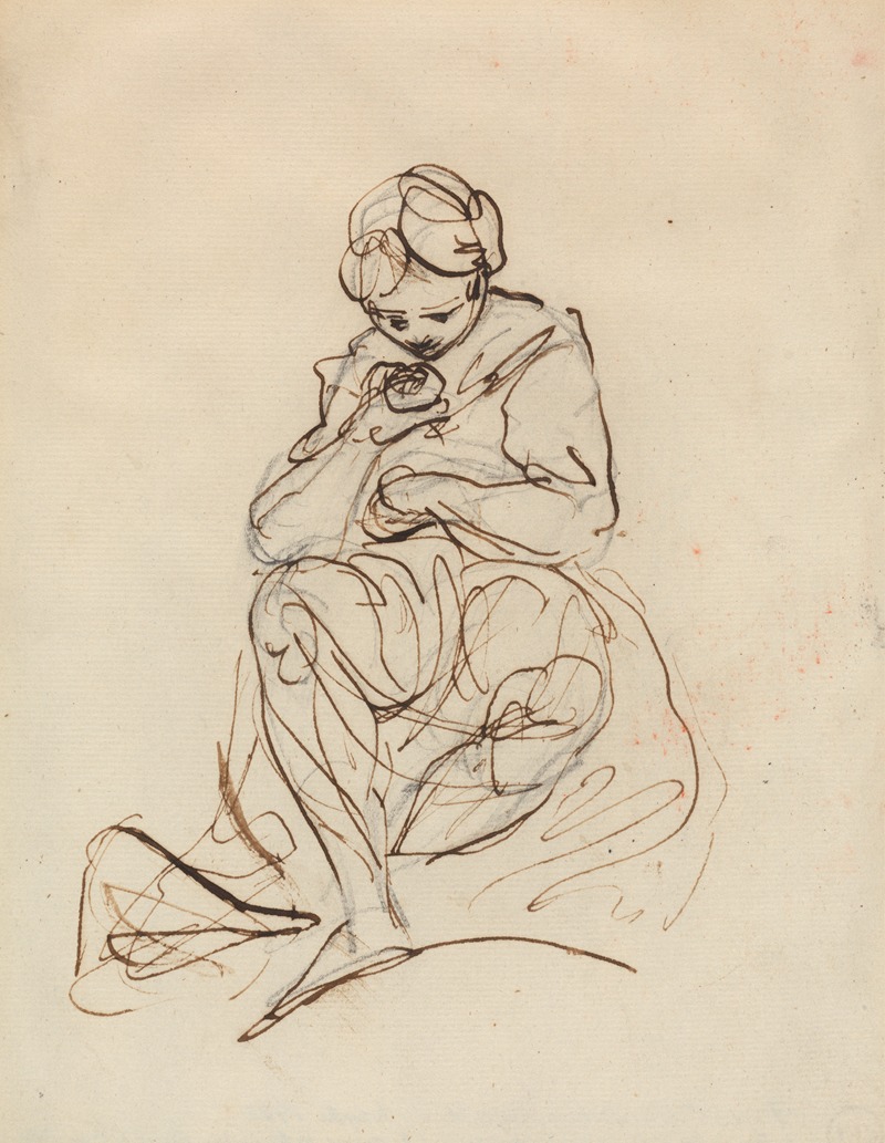 Study of a Seated Woman — Sir Joshua Reynolds