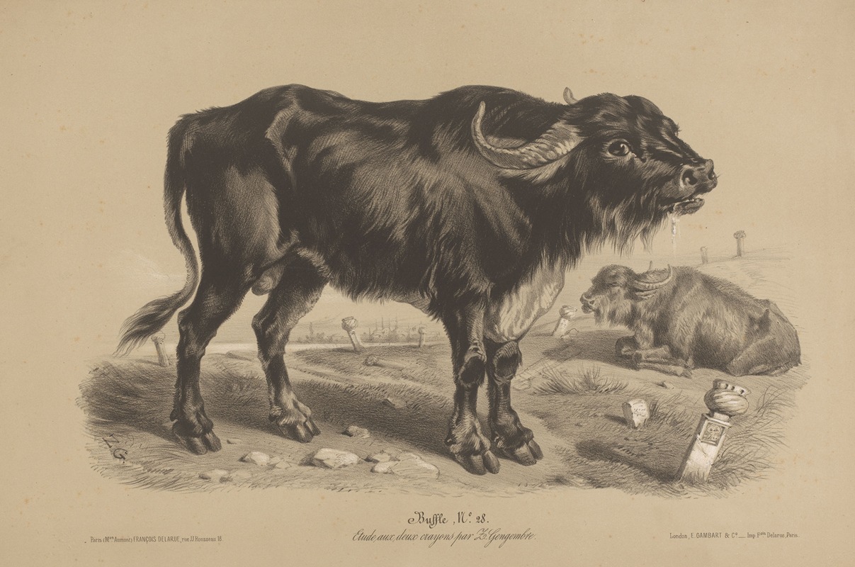 Buffle by Joseph Zephyris Gengembre, 1850-1870 — digital art print download