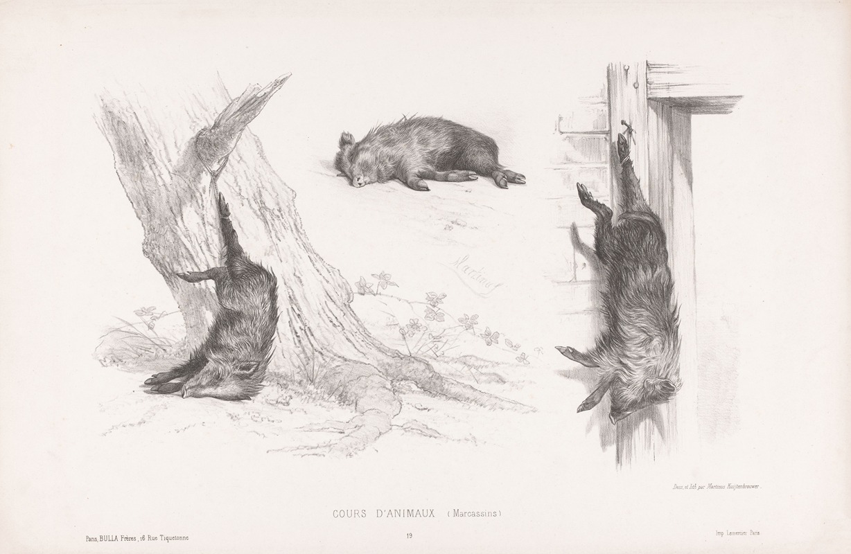 Marcassins by Martinus Antonius Kuytenbrouwer jr., 1860 — digital art print download