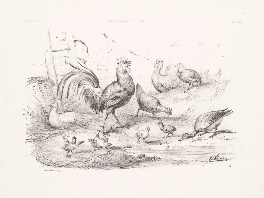 Poultry by Martinus Antonius Kuytenbrouwer jr., 1860 — digital art print download