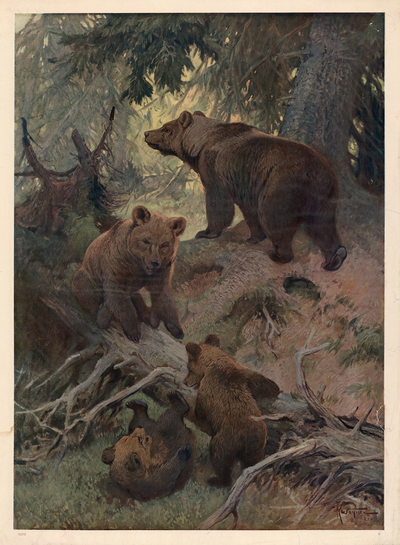 Bjørn by Карл Вагнер, 1910 — digital art print download