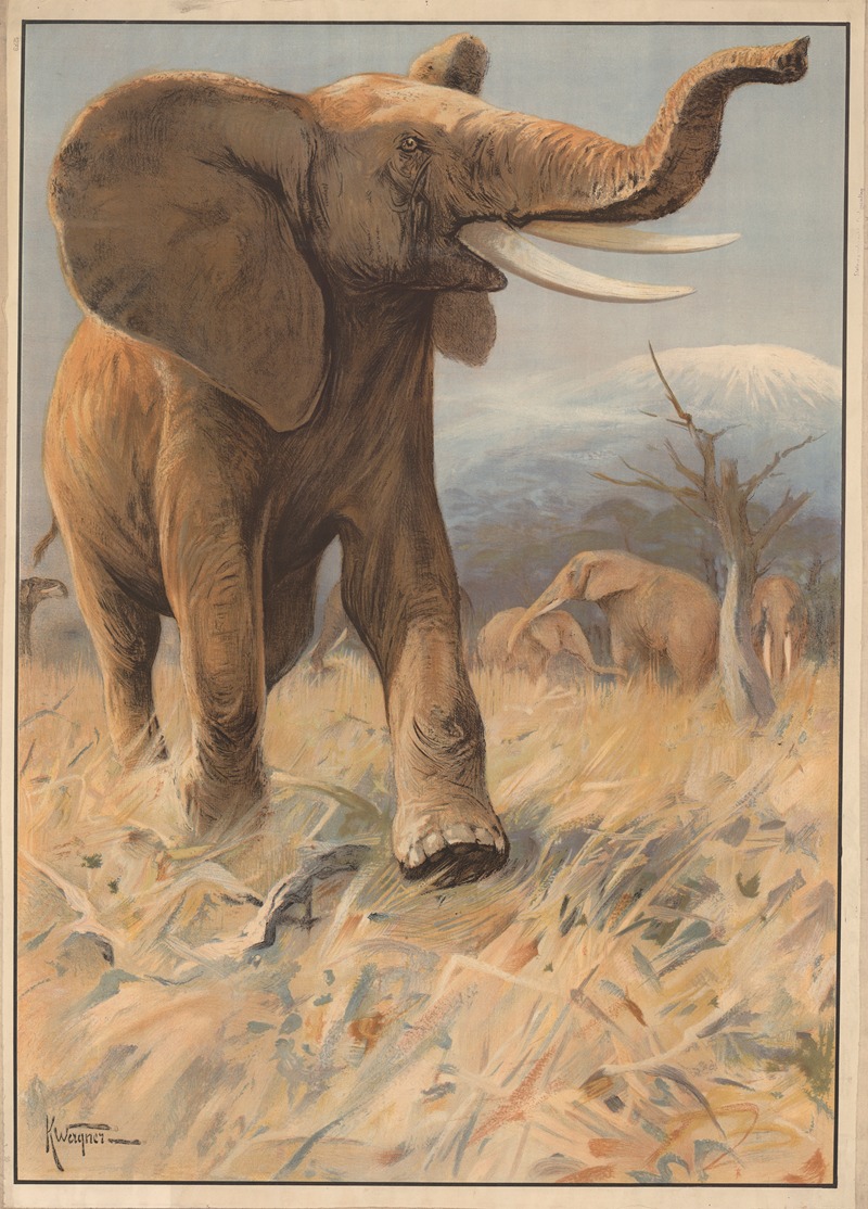 Elefant by Карл Вагнер, 1910 — digital art print download