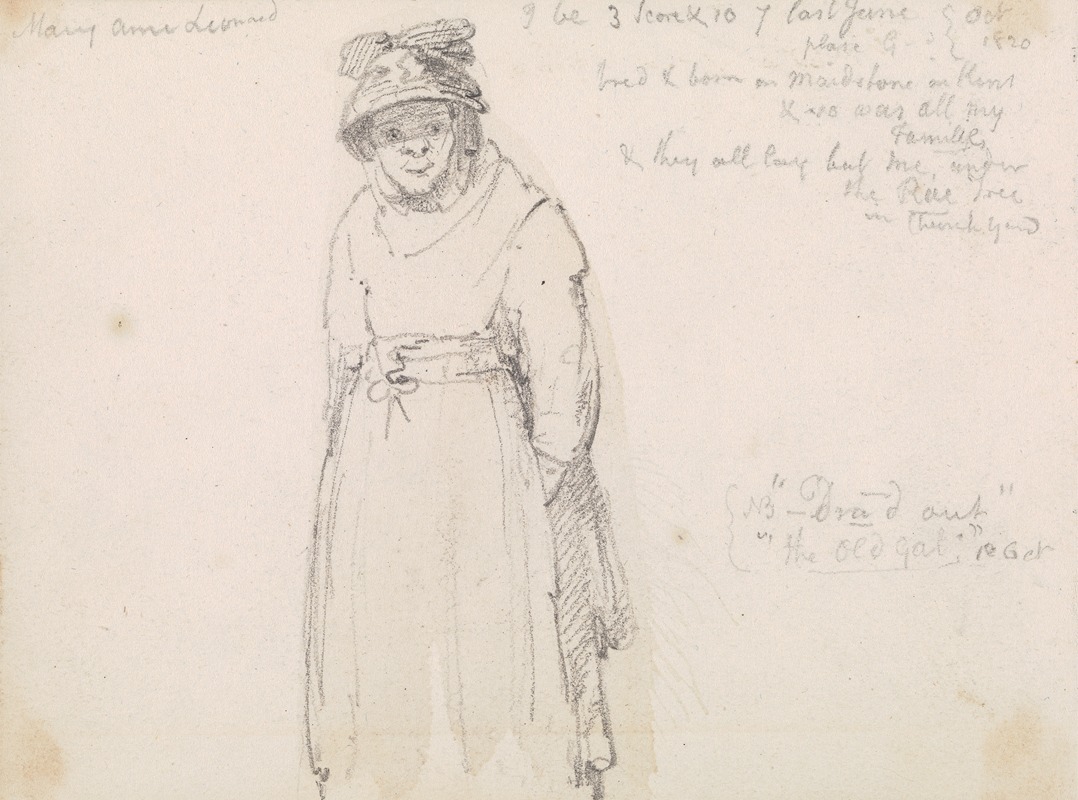 Mary Anne Leonard by Томас Хастингс, 1820 — digital art print download