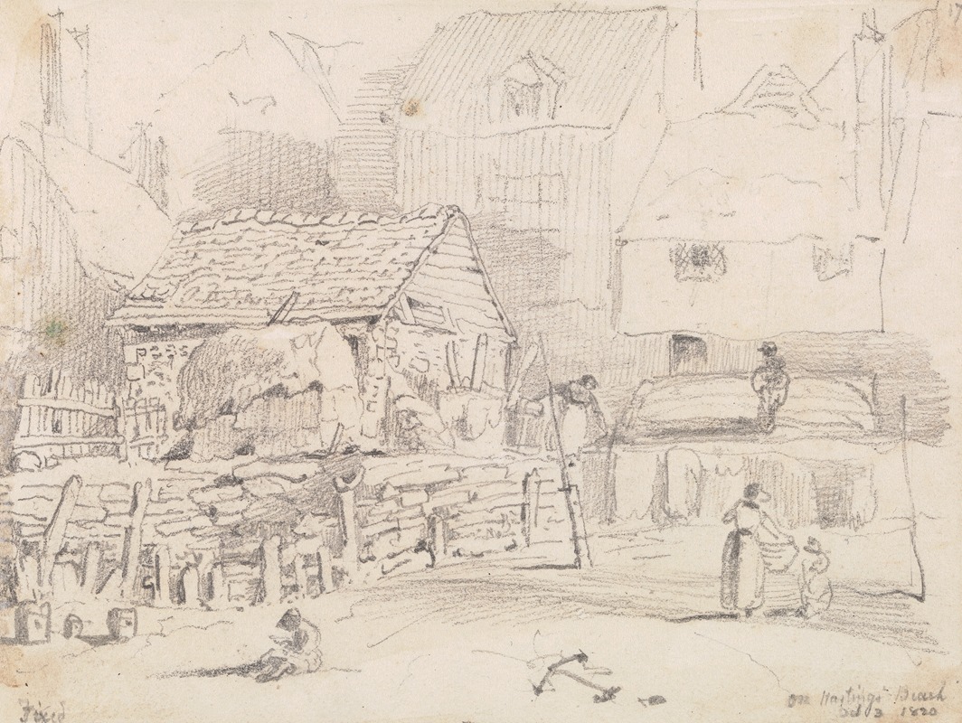 On Hastings Beach, 3 October 1820 by Томас Хастингс, 1820 — digital art print download