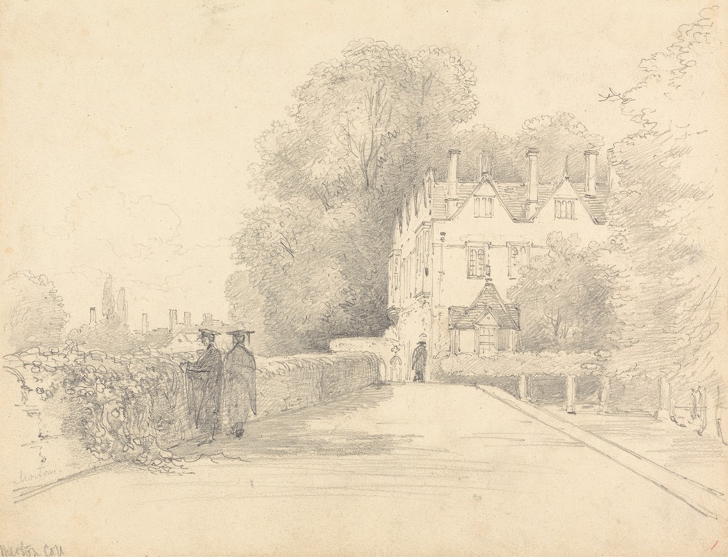Merton College, Oxford by Уильям Альфред Деламотт — digital art print download