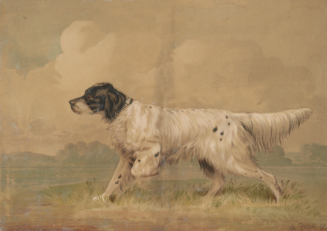 Hunting dog by Herman Bencke — digital art print download