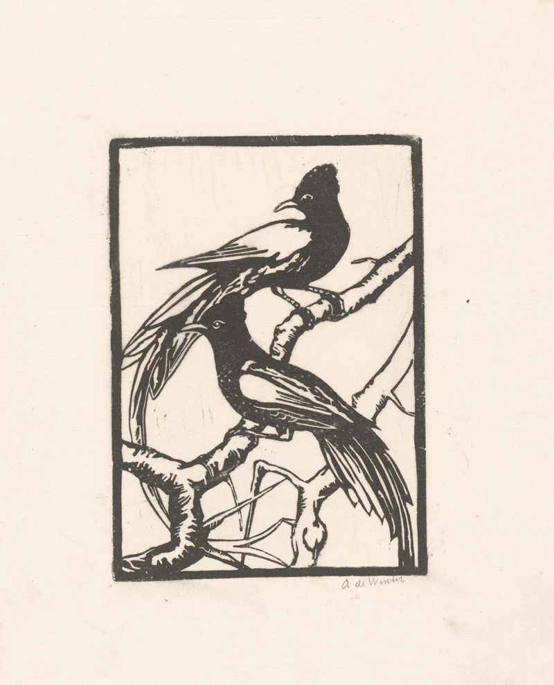 Twee uitheemse vogels by Янус де Винтер — digital art print download