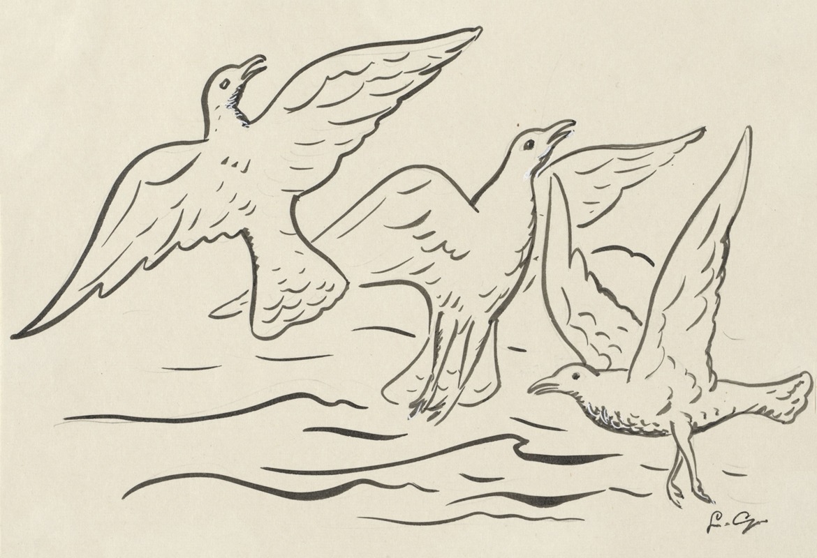 Drie vogels in de lucht by Лео Гестел — digital art print download