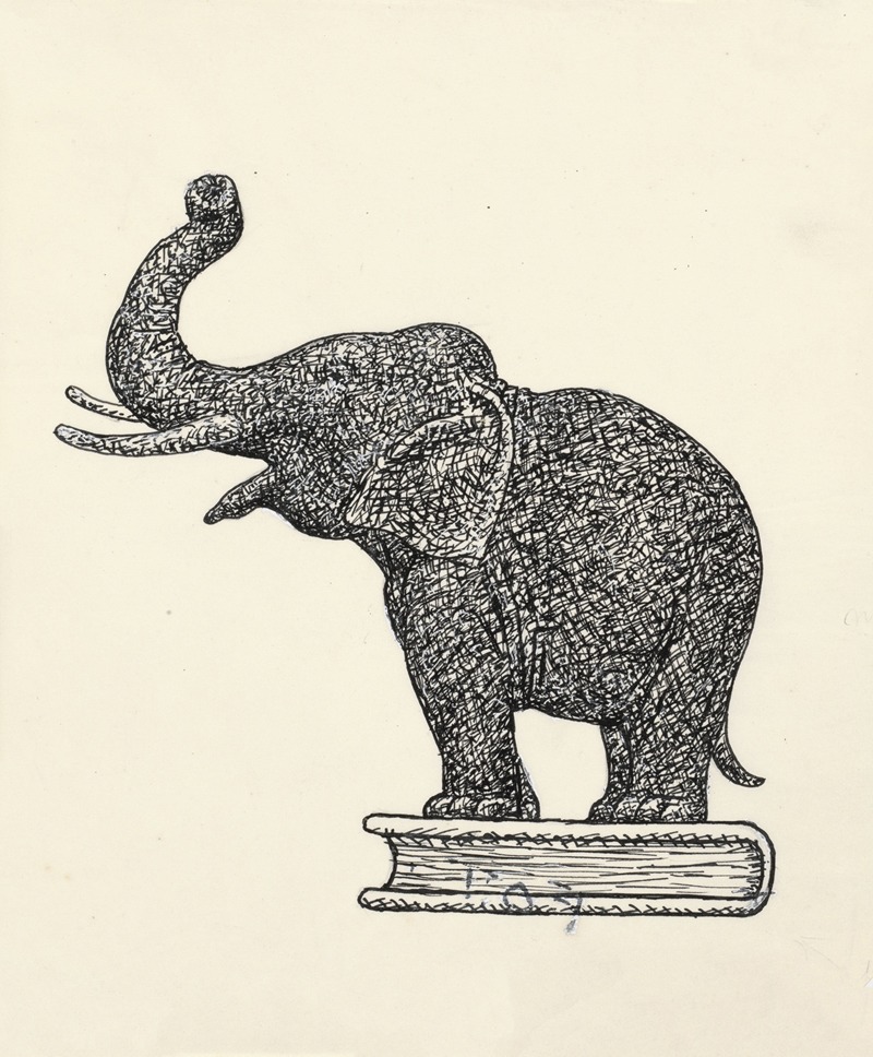 Olifant op boek by Лео Гестел, 1835-1836 — digital art print download
