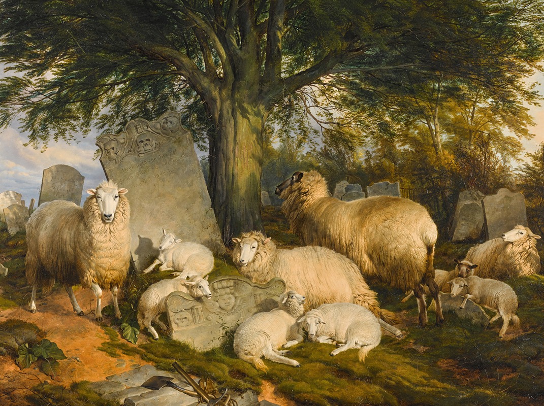 Reposing on God's Acre by Томас Сидни Купер, 1875 — digital art print download