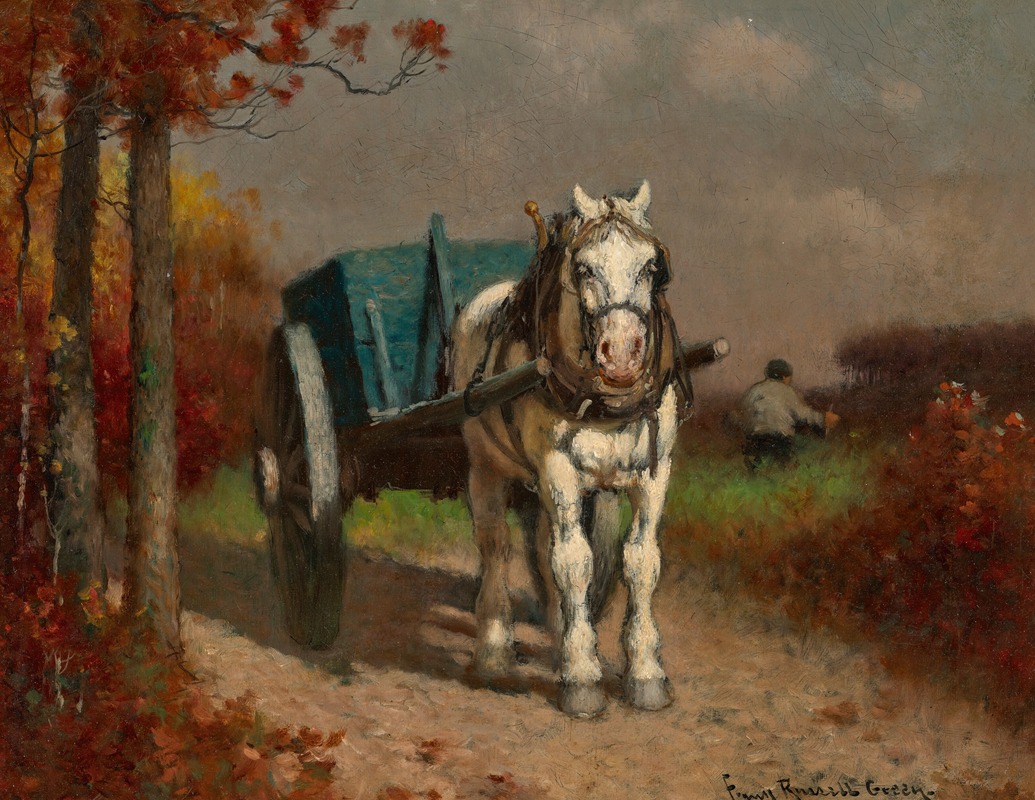 Horse and Cart by Фрэнк Рассел Грин — digital art print download