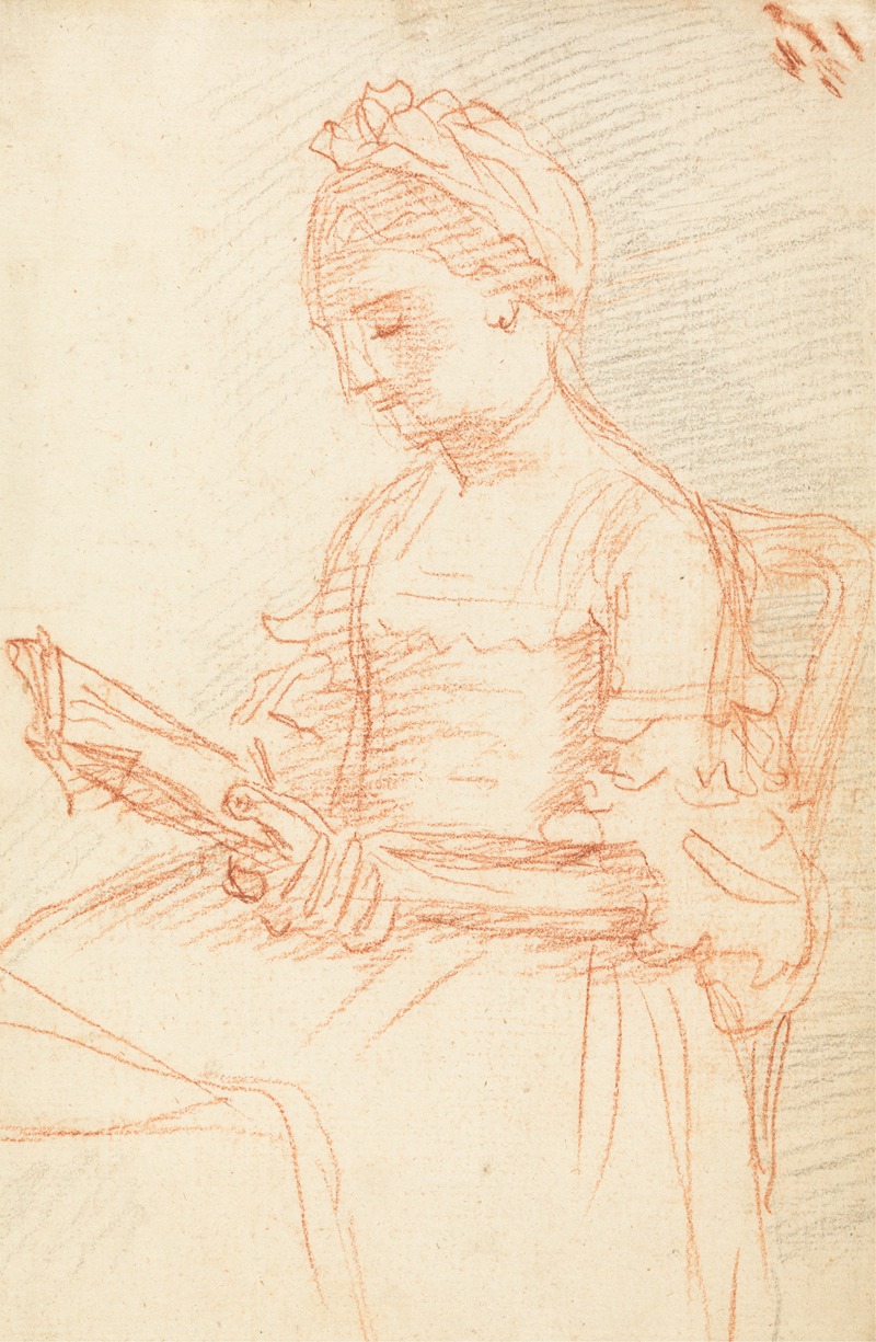 Seated Lady with Book by Уильям Хоар из Бат — digital art print download