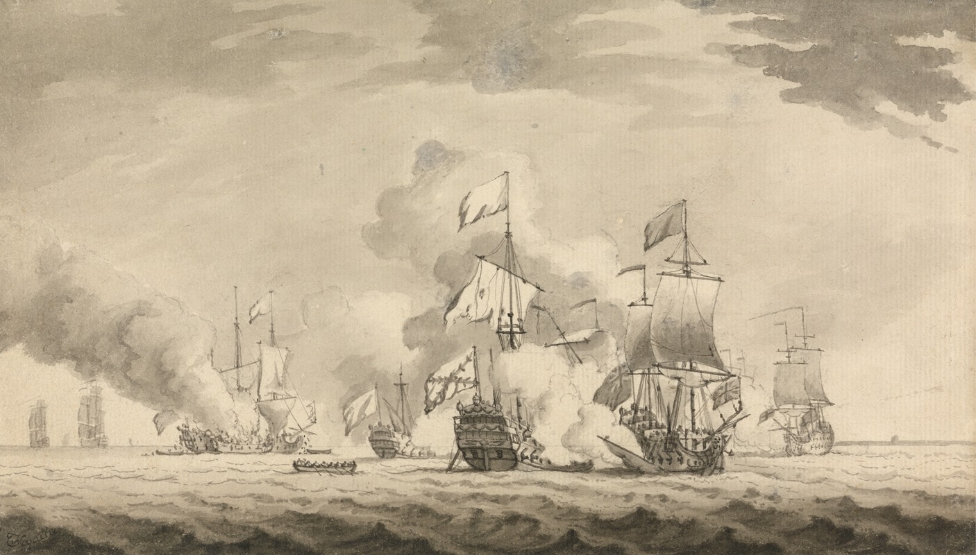 Ships Firing by Фрэнсис Суэйн — digital art print download