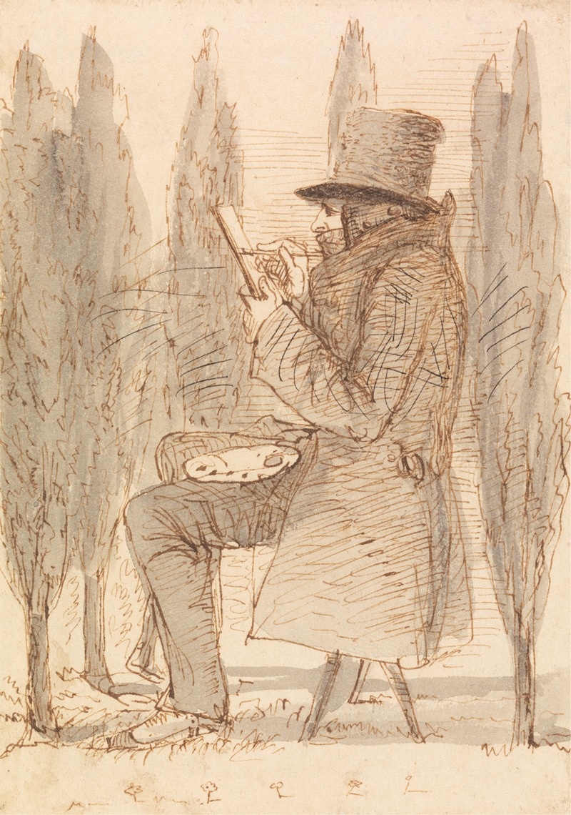 The Artist Sketching by Джеймс Сметэм — digital art print download