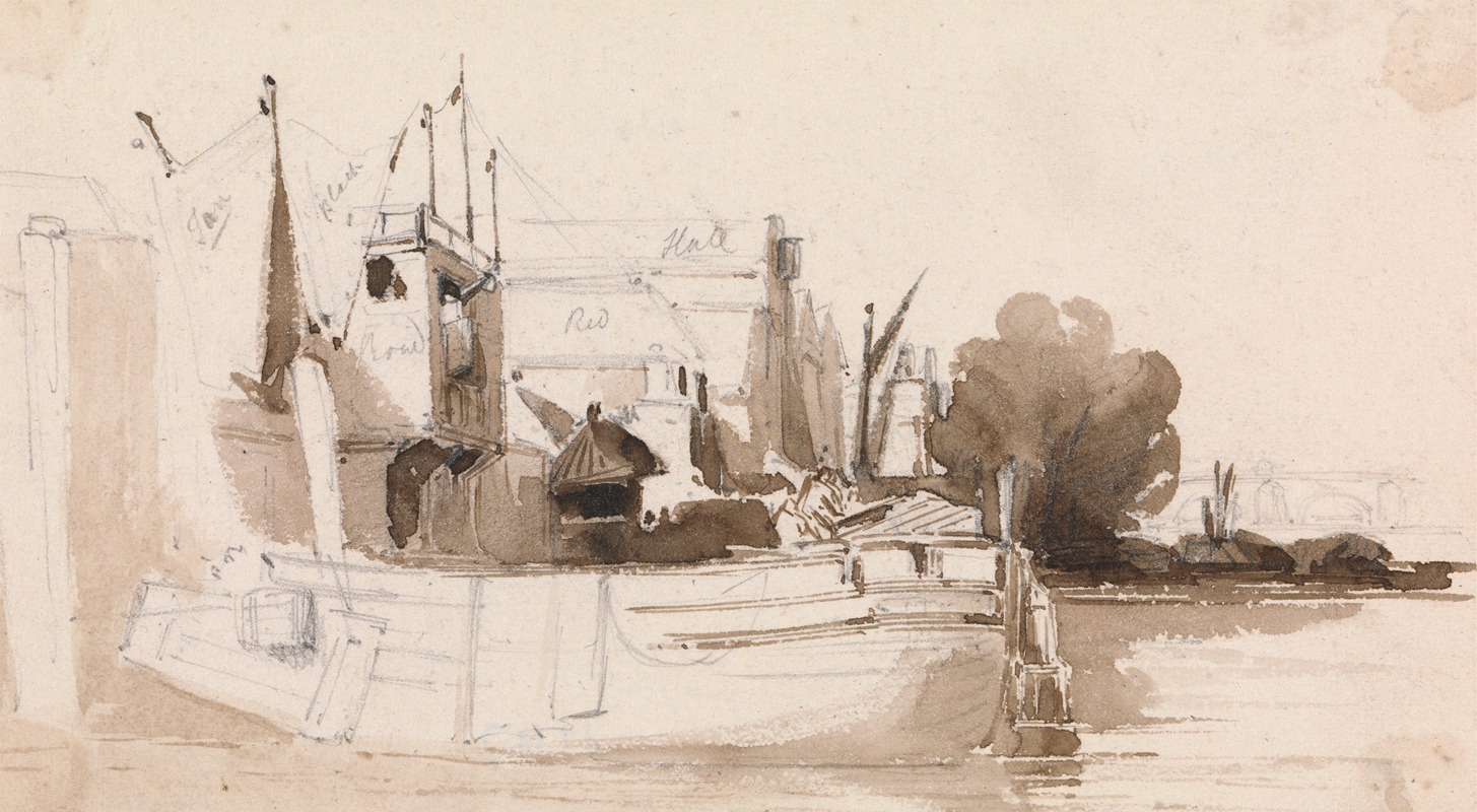 A Thames Barge by Джеймс Старк — digital art print download