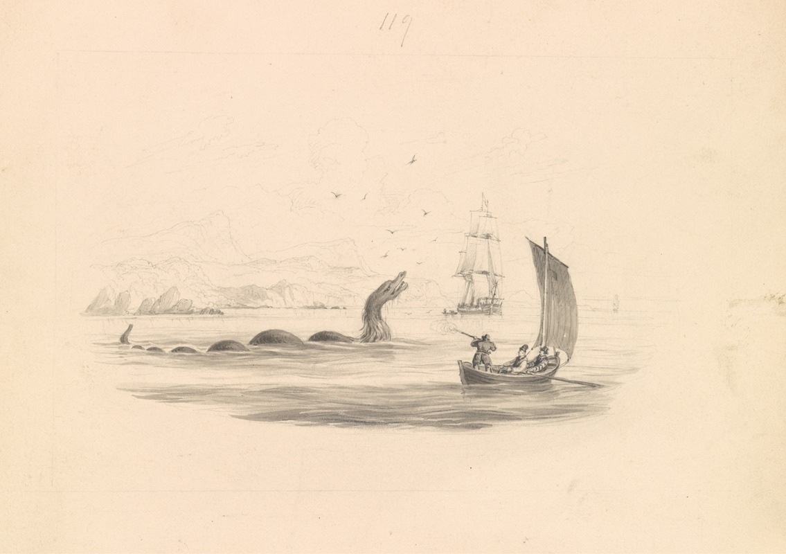 The Great Sea Serpent by James Stewart — digital art print download