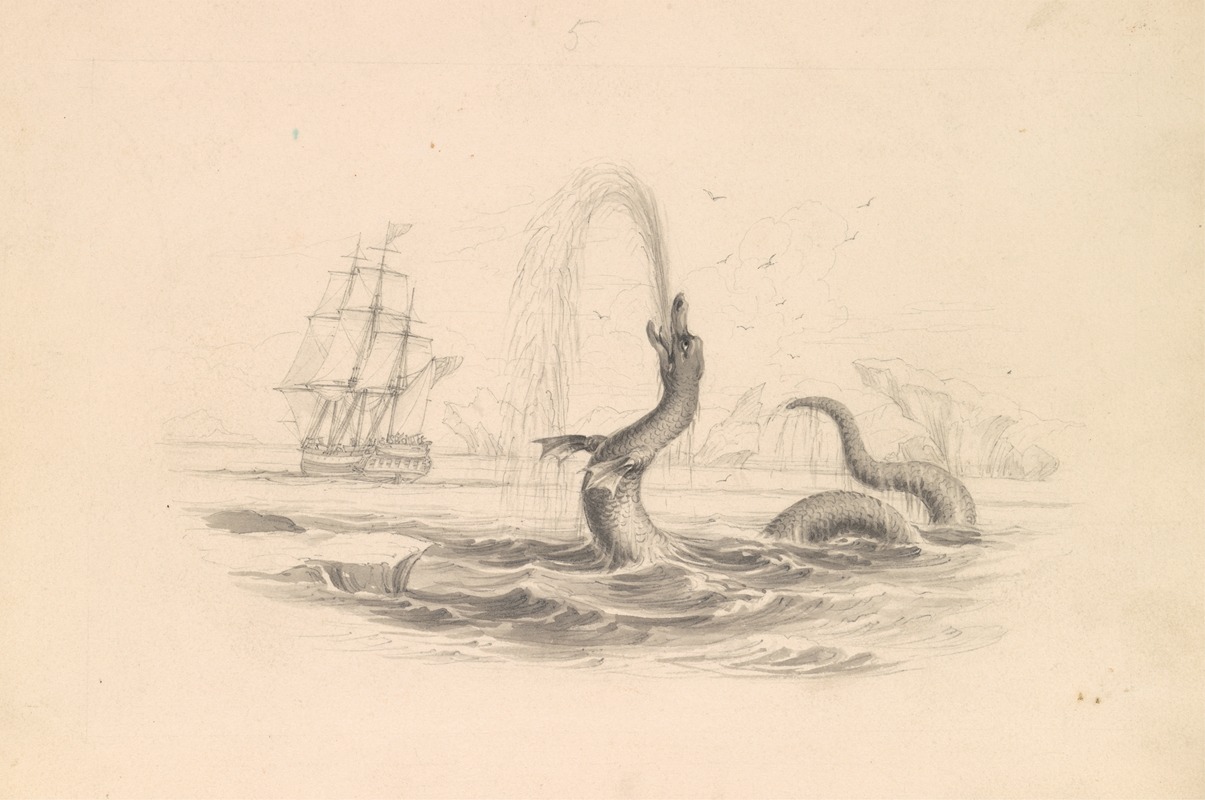The Great Sea Serpent by James Stewart — digital art print download