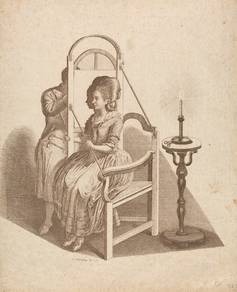 Artist Drawing a Woman's Silhouette — Johann Rudolph Schellenberg