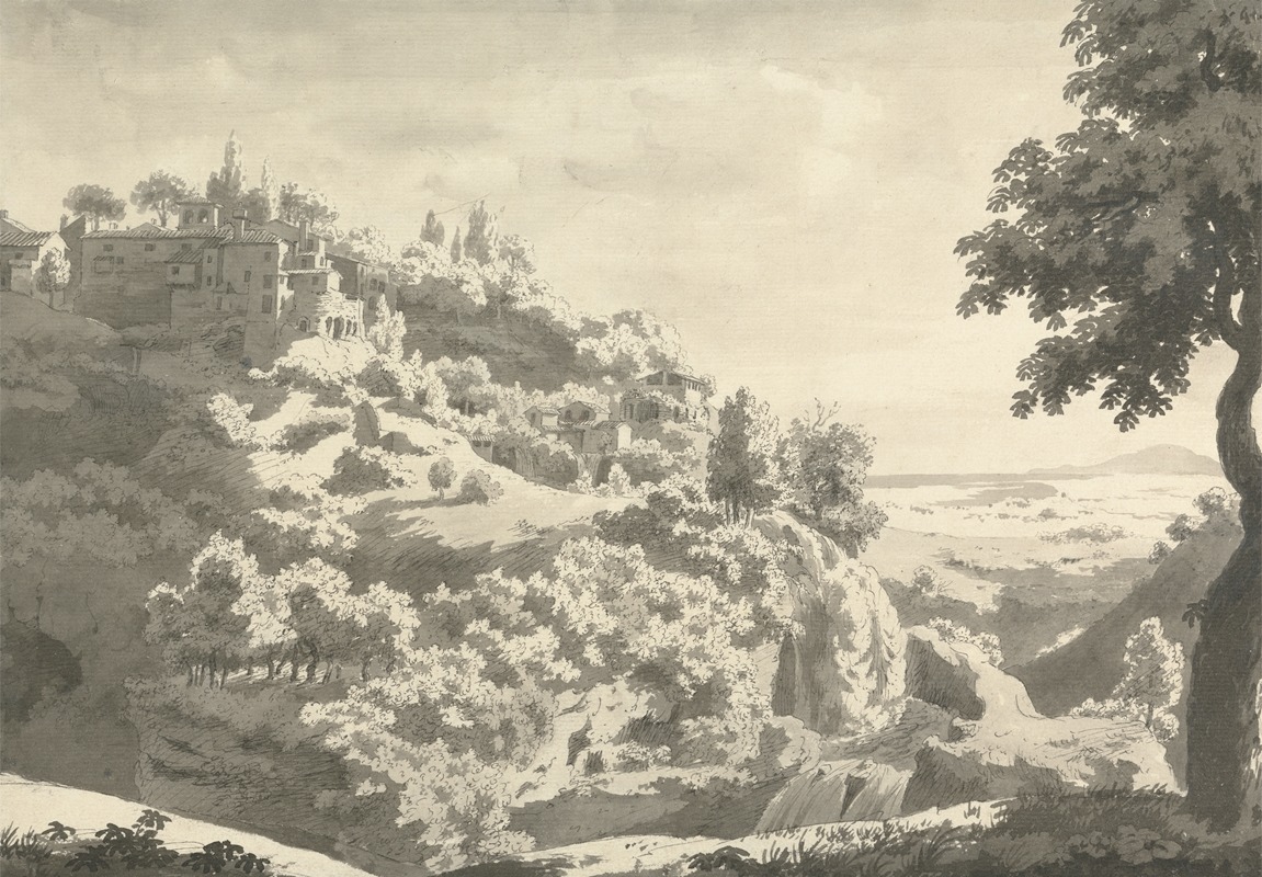 Tivoli Above the Casade by Джонатан Скелтон, 1758 — digital art print download