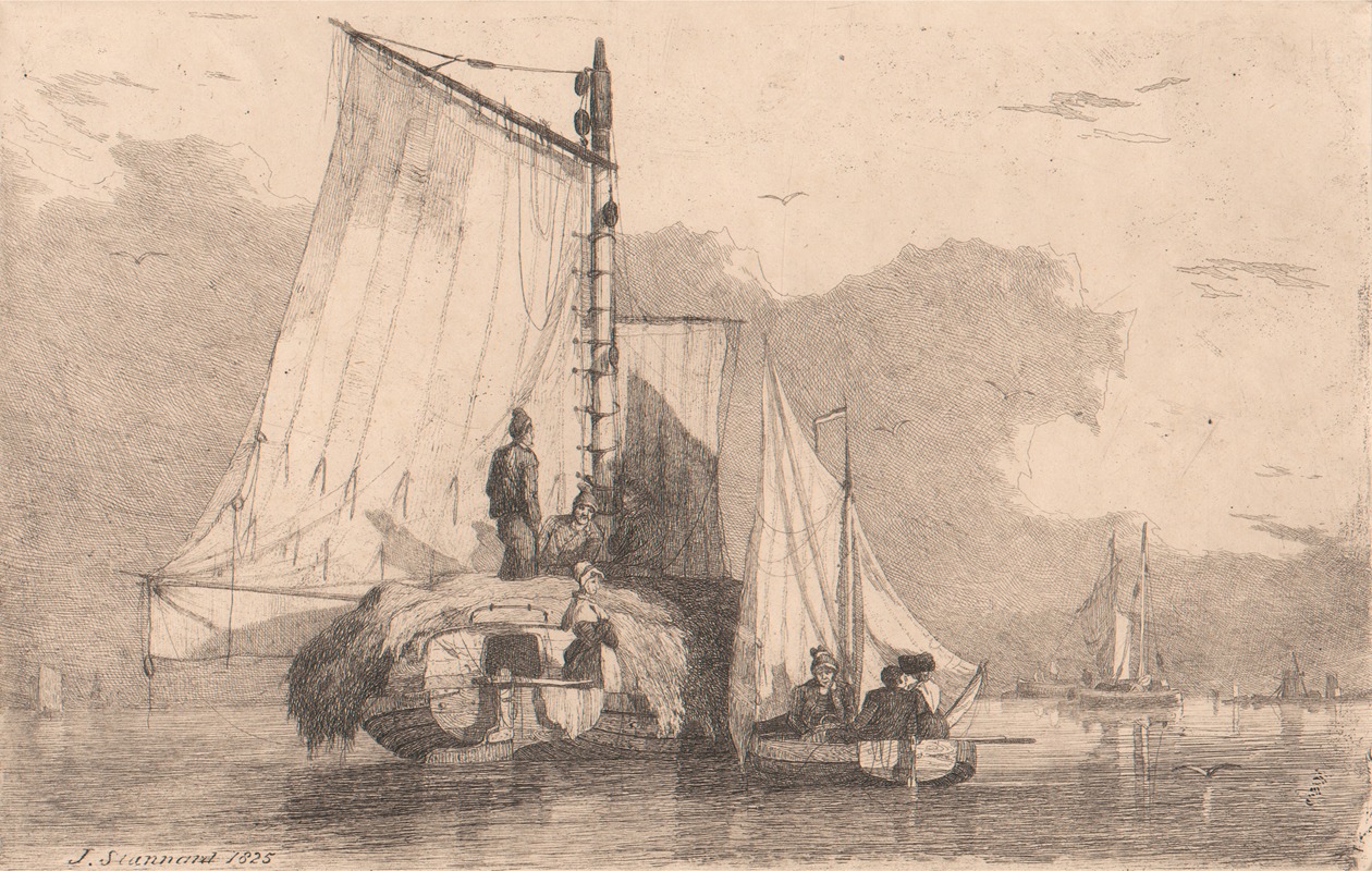 Boats at Breydon by Джозеф Стэннард, 1825 — digital art print download