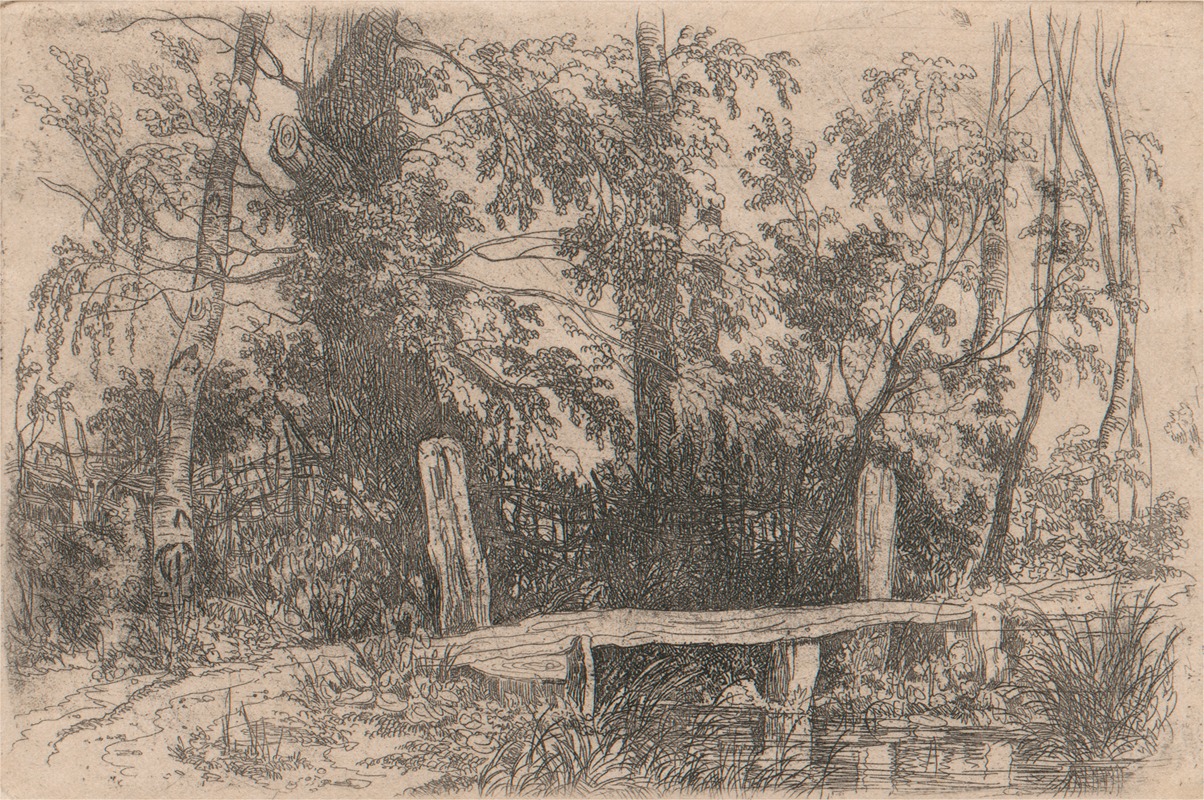 The Footbridge by Joseph Stannard, c.1822 — digital art print download