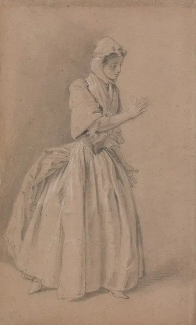 Study of a Woman by Натанил Смит, 1743 — digital art print download