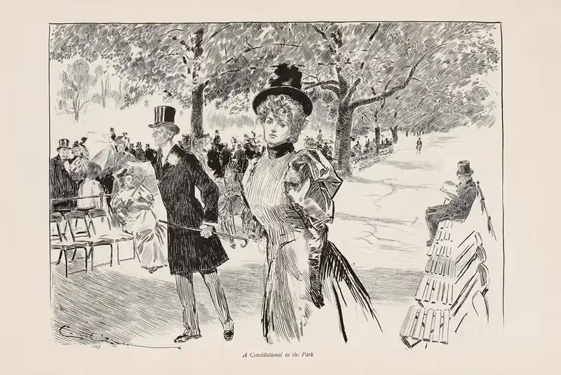 Конституция в парке by Чарльз Дана Гибсон, 1897 — digital art print download