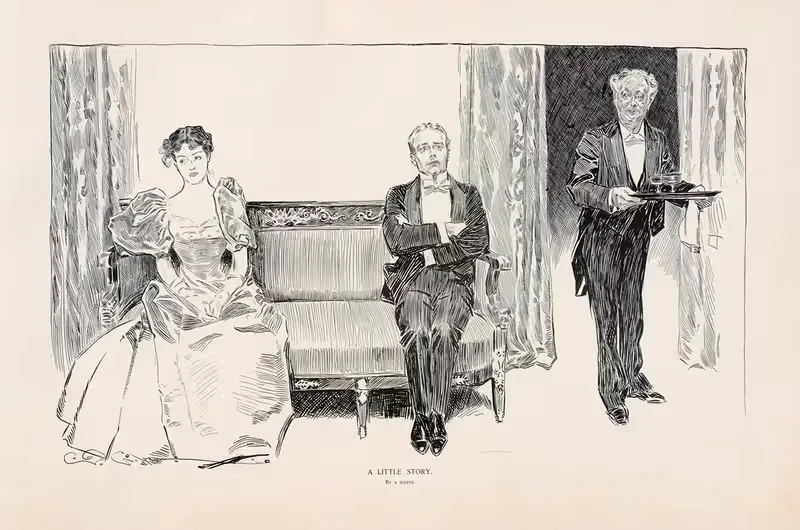 Небольшая история by Чарльз Дана Гибсон, 1896 — digital art print download