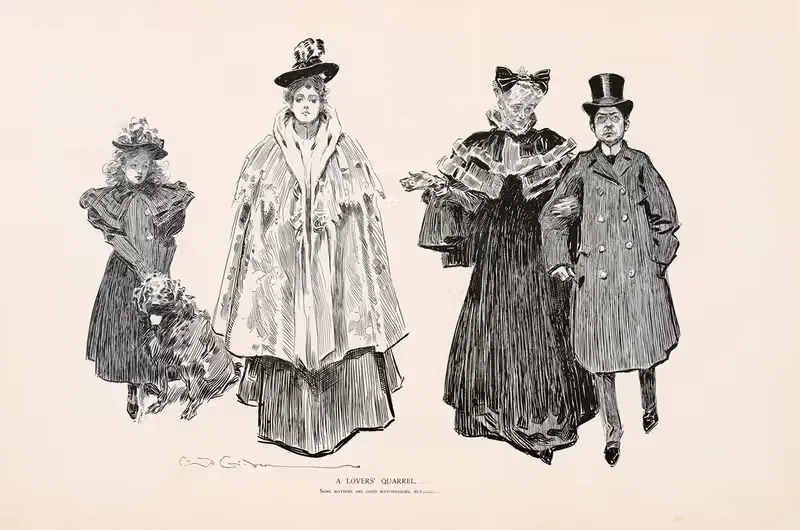Ссора влюбленных by Чарльз Дана Гибсон, 1896 — digital art print download