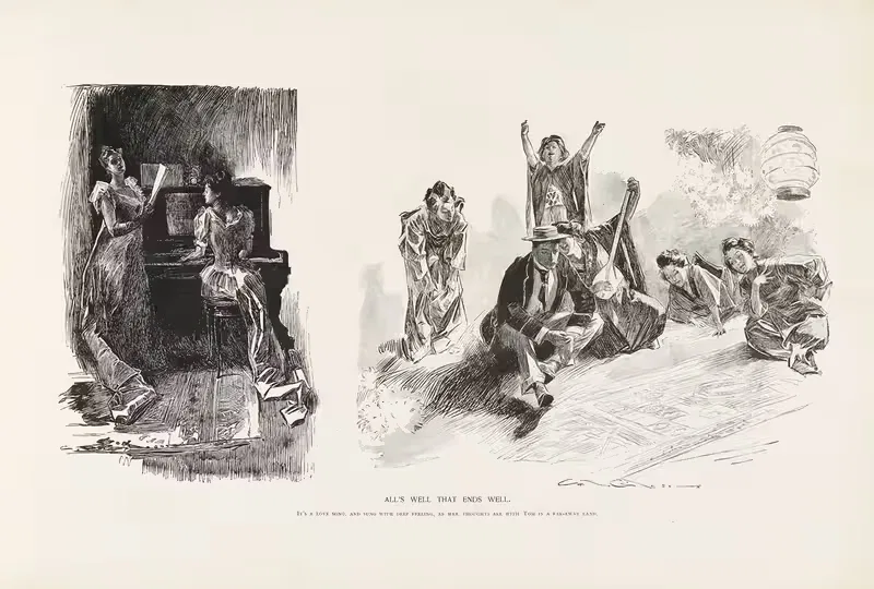 Все хорошо, что хорошо кончается by Чарльз Дана Гибсон, 1896 — digital art print download