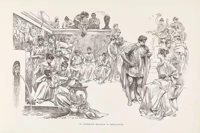 Вечерний прием в Геркулануме by Чарльз Дана Гибсон, 1896 — digital art print download