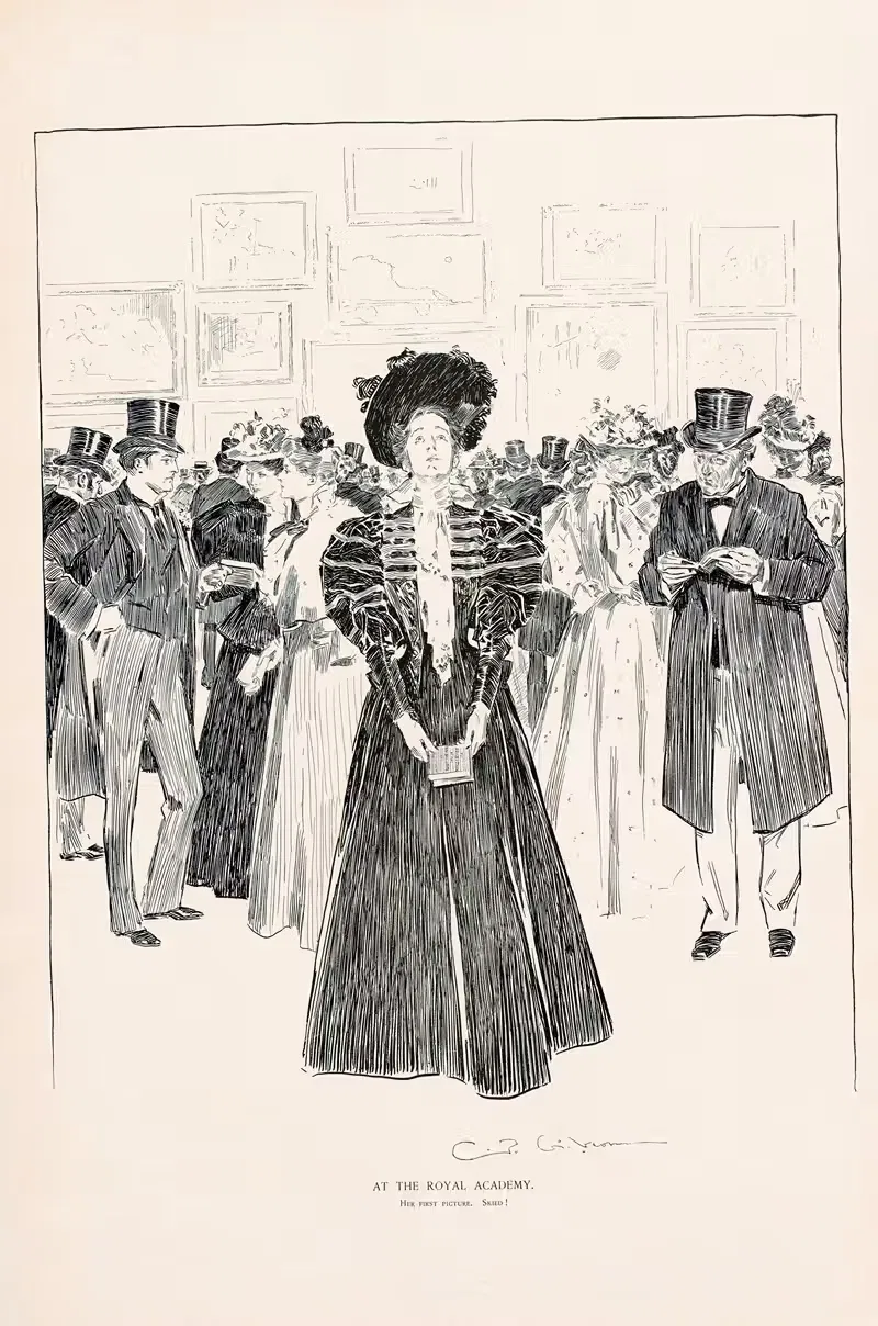 В Королевской академии by Чарльз Дана Гибсон, 1896 — digital art print download