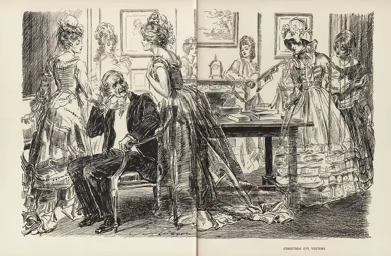 Посетители накануне Рождества by Чарльз Дана Гибсон, 1916 — digital art print download