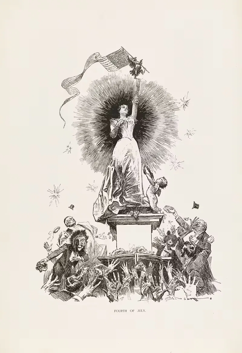 Четвёртое июля by Чарльз Дана Гибсон, 1896 — digital art print download