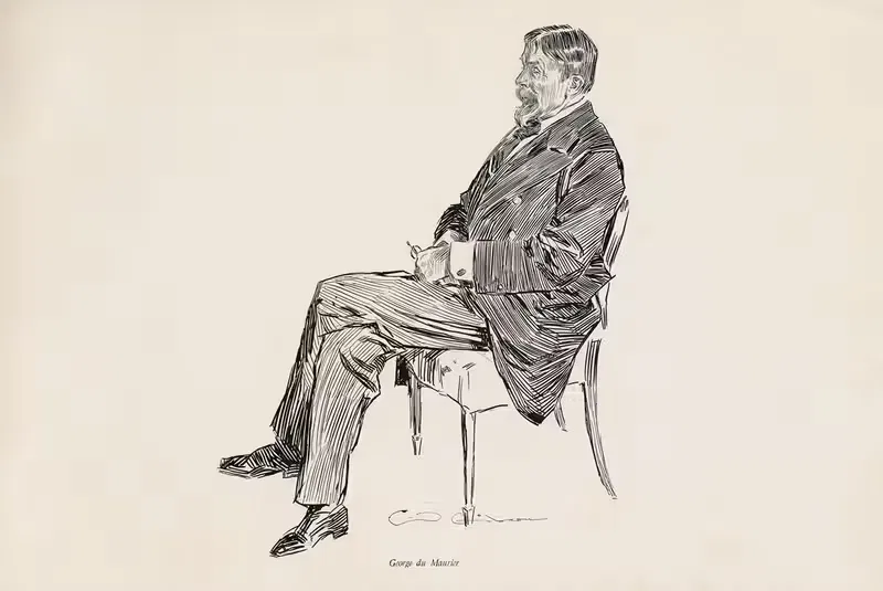 George du Maurier by Charles Dana Gibson, 1897 — digital art print download