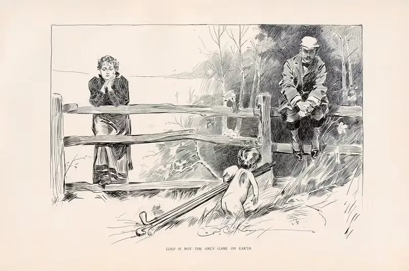 Гольф – не единственная игра на земле by Чарльз Дана Гибсон, 1896 — digital art print download