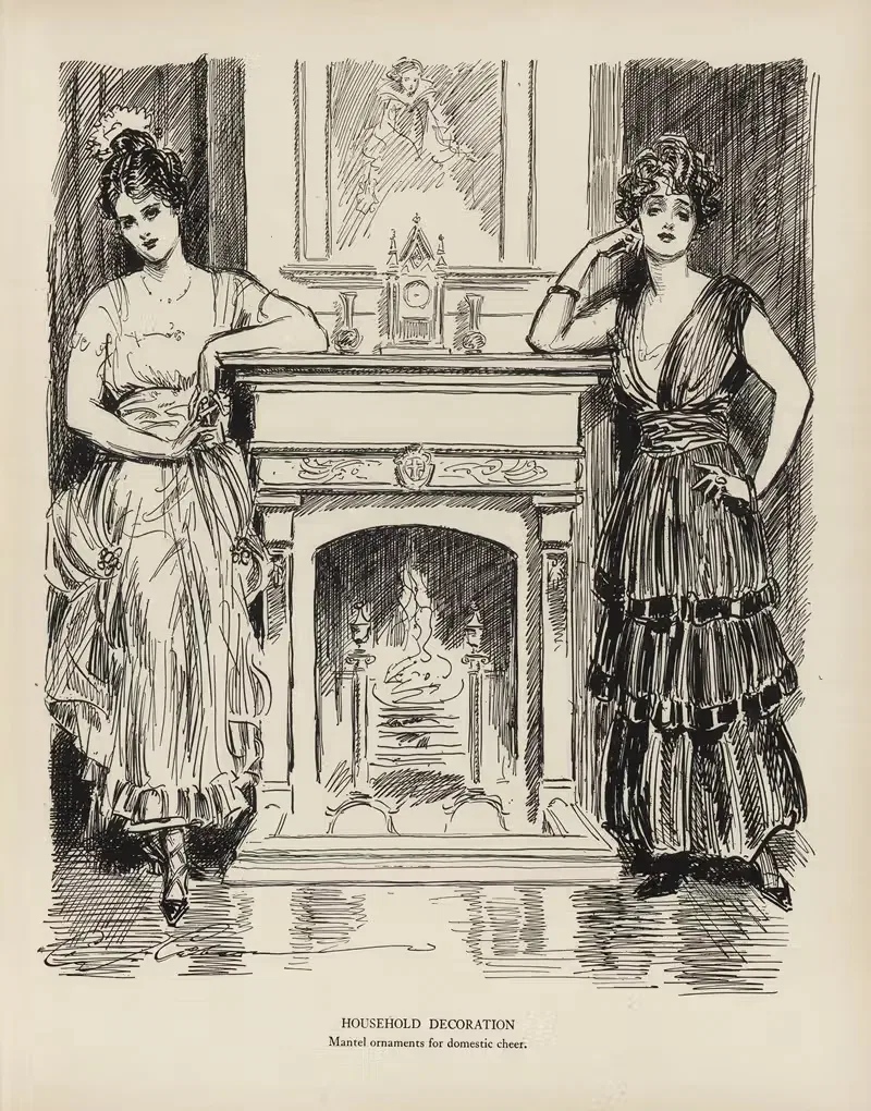 Household decoration by Charles Dana Gibson, 1916 — digital art print download