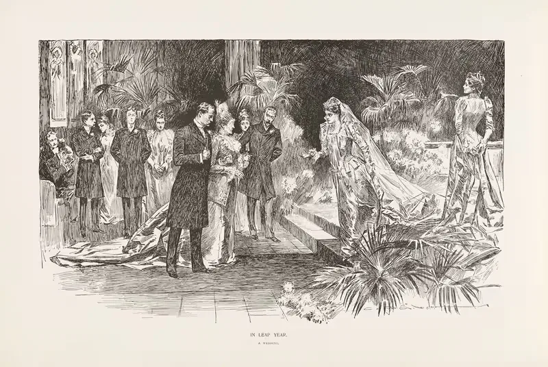 В високосный год – Свадьба by Чарльз Дана Гибсон, 1896 — digital art print download