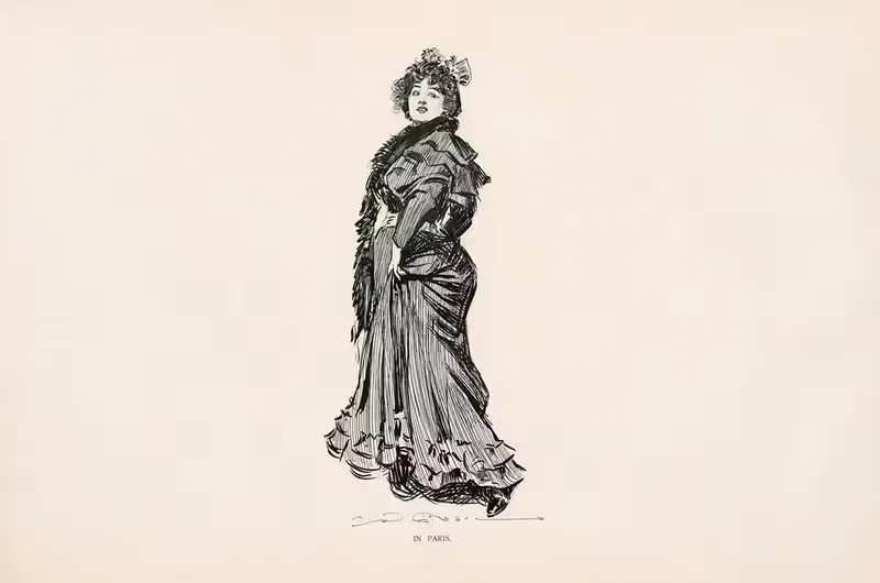 В Париже by Чарльз Дана Гибсон, 1896 — digital art print download