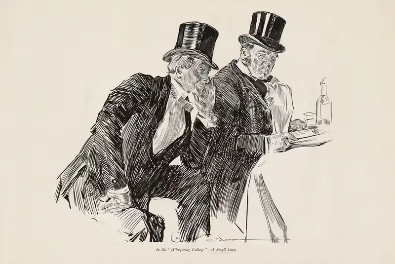 In the 'Whispering Gallery' – A Small Loan — Charles Dana Gibson