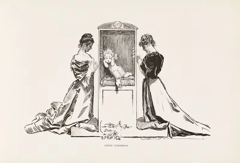 Постные исповеди by Чарльз Дана Гибсон, 1896 — digital art print download
