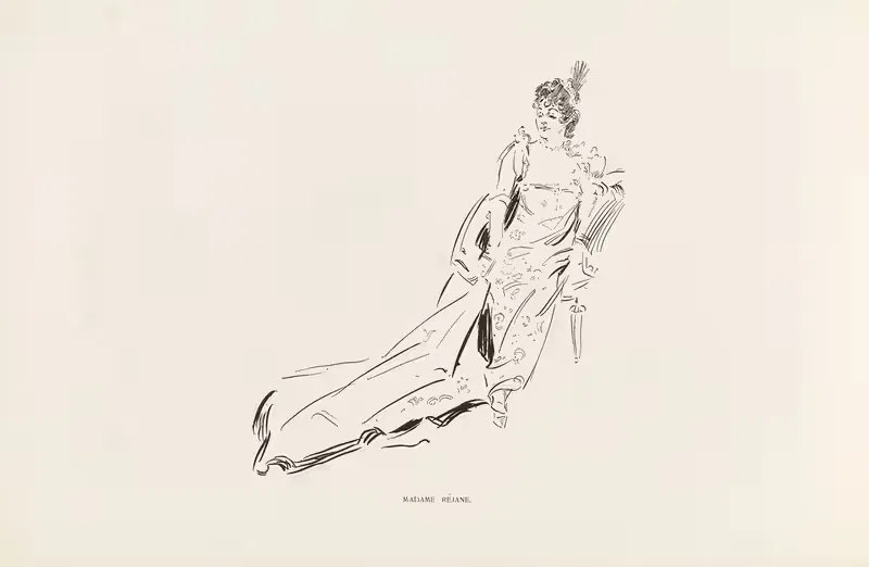 Madame Rejane by Charles Dana Gibson, 1896 — digital art print download