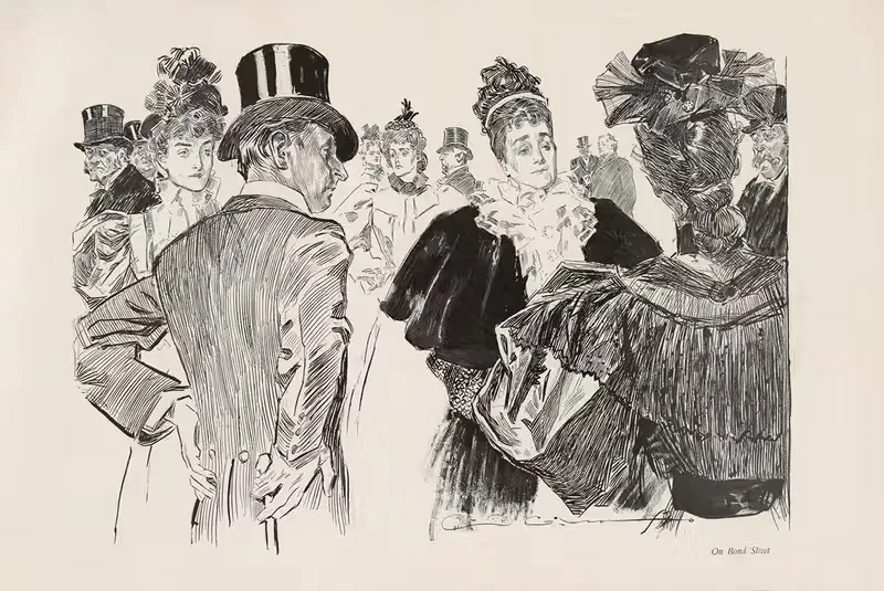На Бонд-стрит by Чарльз Дана Гибсон, 1897 — digital art print download