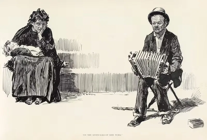On the sidewalks of new York — Charles Dana Gibson
